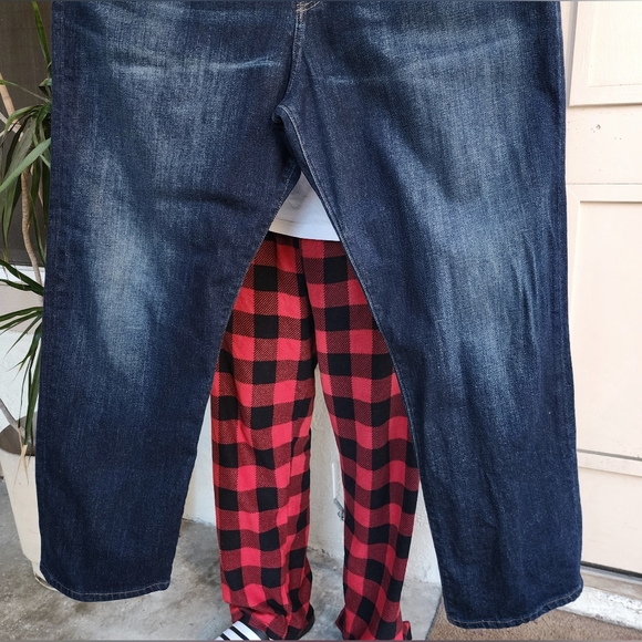 42 men LUCKY BRAND 429 Classic Straight Dark Blue Jean 42x32 -> 42x31 - Picture 5 of 14